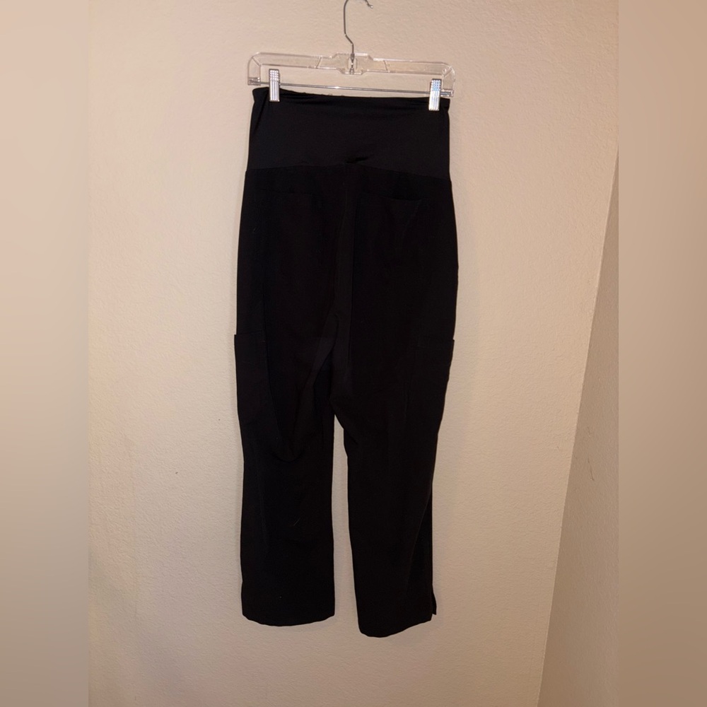 XS Petite Maternity Mandala Wide Legged Scrub Pants - Picture 2 of 3